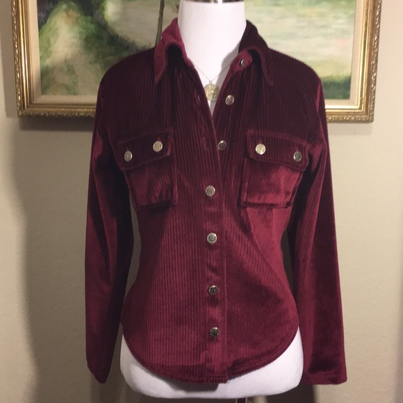 ONE Activewear Corduroy Button Down Shirt/Jacket - Picture 5 of 8